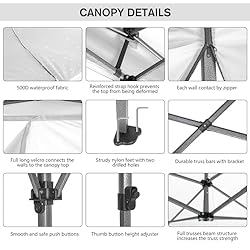 FNSYAY Pop Up Canopy Heavy Duty Canopy