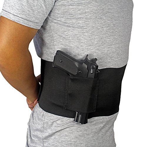 Depring Belly Band Holster for Concealed Carry Elastic Abdominal Slim Wrap Concealment Handgun Holster with 2 Magazine Pouches for Right and Left Hand Draw - Thumbnail 7