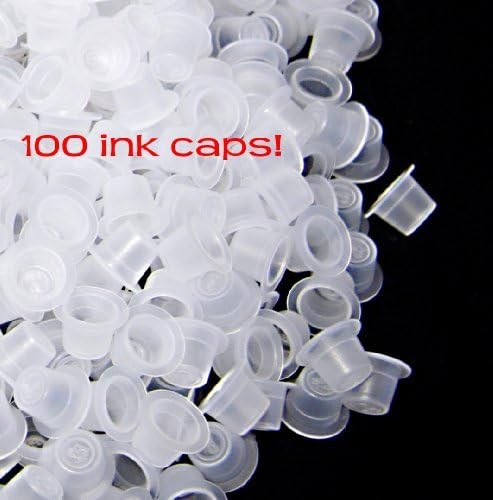 Professional Tattoo Supplies Ink Caps 100 Pack Size #10 by Superior Tattoo Equipment