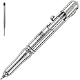 Cool Hand 5.1'' Tactical Bolt Action Pen with Clip and Glass Breaker, Ballpoint Ink Refillable, Satin Finish w/USA Flag, Heavy-Duty 3.5 oz Pens