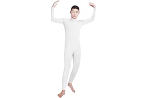 Shinningstar Boys' Men's Zentai Unitard Spandex Turtleneck Long Sleeve Dancewear Bodysuit