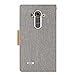 LG G4 Case, [Drop Protection] GOOSPERY Canvas Diary [Denim Material] Wallet Case [ID Credit Card and Cash Slots] with Stand Flip Cover for LG G4 (Gray) G4-CAN-Gry