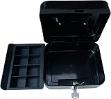 Accurate Money Box Tin Steel Cash Safe Box Petty Cash with 2 Keys 12 Inch view 4