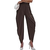 Unybwonn Women Dress Slacks Pants Casual Baggy Pleated Business Work Pants Wide Leg High Waisted Palazzo Pants Trousers