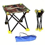 Evealyn Mini&Small Camping Chair Stools, Folding Fishing Hiking Portable Outdoor Picnic BBQ Chair Stools Footstool, Waterproof, Lightweight, Four Corner Legs Canvas