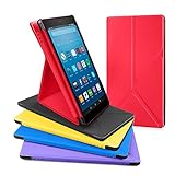All-New Amazon Fire HD 8 Tablet Case, DTTO Slim-Fit Transformable Multi-Angle Stand Cover Case for Amazon Fire HD 8 (7th Generation, 2017 Released only) with Auto Sleep/Wake, Punch Red