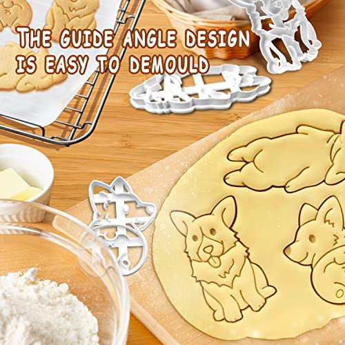 Cookie Cutters 3D Dog Cookie Molds, 3 Pieces Cookie Cutters for Kids, Happy Sleep