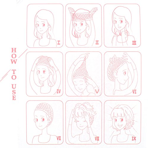 Ewin 2PCS Wig Cap Hair Net Cover Halloween Costume Adult Womens Mens Kids Childrens New