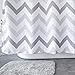 AIMJERRY Waterproof Chevron Fabric Shower Curtain for Bathroom (Grey and Purple), Cleaning 72-inch x 72-inch