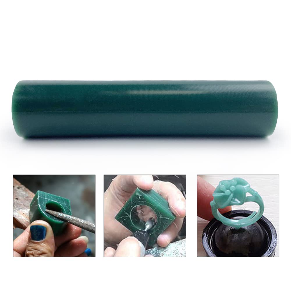 PHYHOO Green Carving Wax Tube for Ring Mold Jewelry Casting Round Hole (C8)