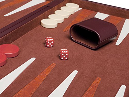 Middleton Games 21" Classic Tournament Backgammon Set - Brown Board