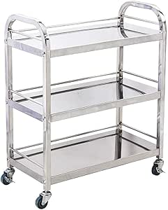 BXZ Carro de servicio Carro de almacenamiento de 3 niveles Carro de