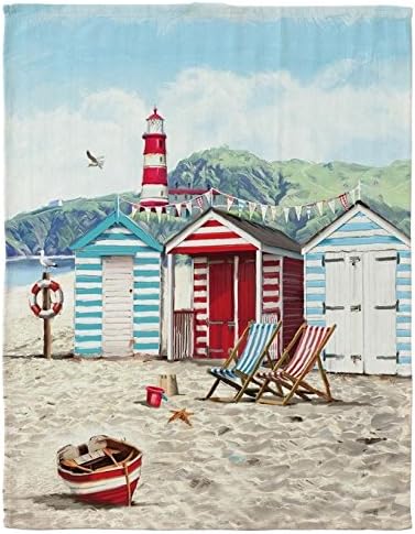 Leonardo Sandy Bay Torchon Cabine De Plage Bord De Mer Theme Coton