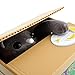Peradix Cat Coin Bank Stealing Money Cute Kitty Penny Piggy Bank Automatic Coin Grabing Eating Money Saving Box for Tpddler Kids (Grey)