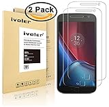 [2 Pack] iVoler [Tempered Glass] Screen Protector for Motorola Moto G Plus (4th Generation) / Moto G4 Plus, [0.2mm Ultra Thin 9H Hardness 2.5D Round Edge] with Lifetime Replacement Warranty