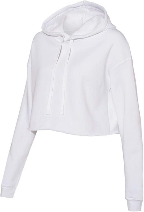 7502 women's cropped fleece hoodie