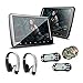 XTRONS® 2X 10.1 Inch Twins HD Digital Touch Button Car Headrest DVD Player Ultra-Thin Detachable New Version IR Headphones Included