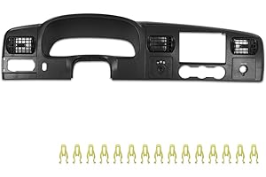 DOTCOM Dash Bezel Dashboard Surround Trim Panel Compatible with Ford F250 F350 Super Duty 2005 2006 2007 Dash Cover Black
