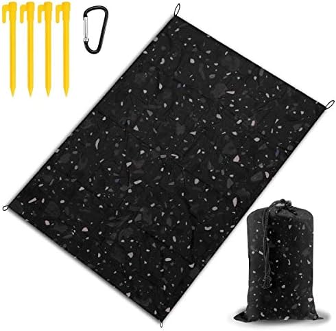 SHAOKAO Natural Terrazzo Flooring Granite Picnic Place Mats Blankets Beach Picnic Blankets Foldable Beach Blanket 78"x57"（200cmx145cm） sandfree Waterproof Fit Picnic, Hiking, Camping