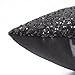 Kevin Textile Solid Bling Glitter Home Decorative Square Cushion Cover Sham for Sofa/Party, 18