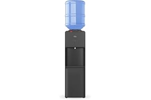 Brio CLTL130 130 Series Top-Load Water Cooler Dispenser for 3- and 5-Gallon Bottles, Hot & Cold, Spill-Free Loading, Child Safety Lock, Energy Star 3.0, Black
