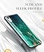 GVIEWIN Nature Series iPhone XR Case, [Upgraded Protection] Emerald Marble Pattern Design with Shockproof Slim Fit TPU Bumper, Green/Gold