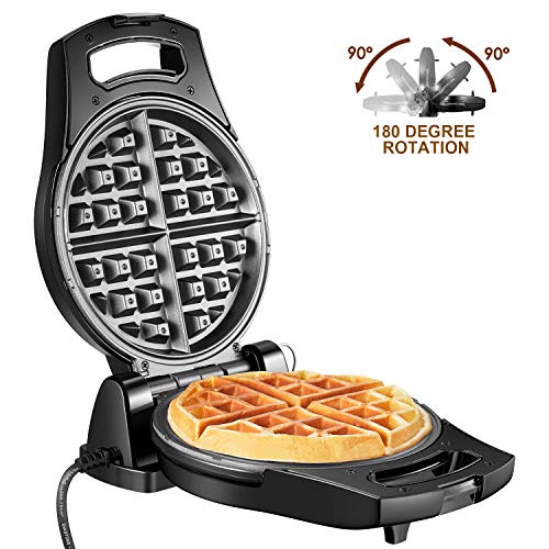Belgian Waffle Maker 950W Aicook, 180° Waffle Maker Flip, Stainless Steel Waffle Iron with