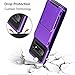 Vofolen for Samsung Galaxy S10 Plus Case Wallet with Card Holder [4-Card Slot] Anti-Scratch Dual Layer Protective Bumper Tough Rubber Armor Hard Shell Cover Case for Samsung Galaxy S10+ Plus (Purple)