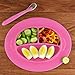 Silicone Plate - Suction Plates for Baby/Toddlers Divided Plate, Fits Most Highchair Trays BPA Free (Pink)