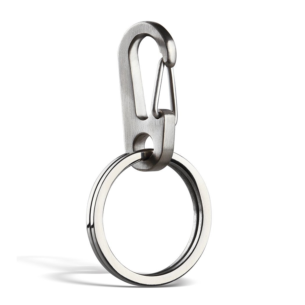 TIEDC Titanium Keychain Carabiner Clip Mini Quick Release Snap Hook