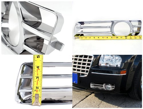 Spec-D Tuning FLC-30005CR-GL Chrysler 300 Base/ Touring/ Limited Fog Bumper Lights Cover Trims