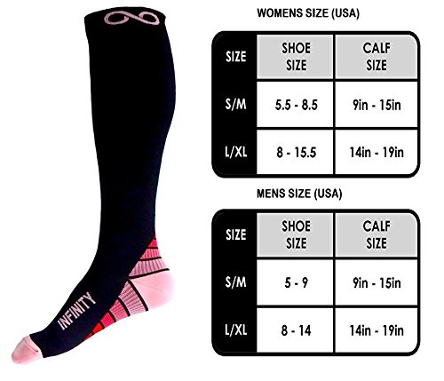 image for A-Swift Infinity Compression Socks (1 pair) (i-Pink, L/XL), womens