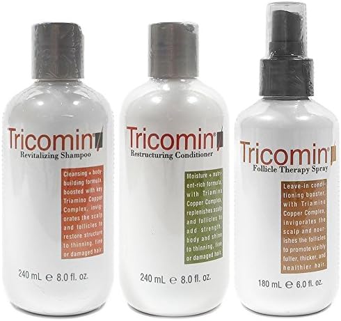 Tricomin Tri Pack (Shampoo, Conditioner, Follicle Spray) by Tricomin