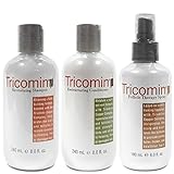 Hair Loss Treatment Tricomin Kit Spray Shampoo Conditioner with Copper Peptides Shipping Fast