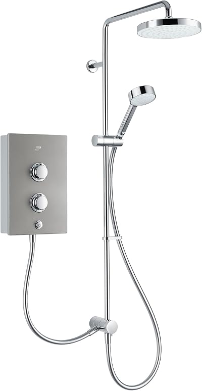 Mira Decor Dual Silver Electric Shower 10.8 kW - Dual Showerheads