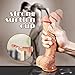 8.3'' Realistic Dildo Dual-Layer Liquid Silicone Dildo with Strong Suction Cup,Oixgirl Lifelike Penis Sex Toy Flexible G Spot Dildo with Curved Shaft and Balls