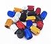 yueton 20pcs Colorful Aluminum Bicycle Bike Tire American Style Schrader Valve Caps Dust Covers