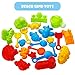 FunsLane Outdoor Beach Sands Toys Set, with Bucket, Rake, Sand Play Tools Gift Toy for Kids Children, 25 Pcs