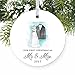 First Christmas Mr & Mrs Ornament Bride & Groom Wedding Porcelain Keepsake Present Newlywed Couple 1st Holiday Married Gift Idea 3