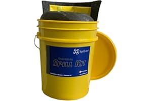 ESP SK-U5 16 Piece 5 Gallons Universal Absorbent Spill Kit, 5 Gallons Oil and 4 Gallons Water Absorbency, Gray