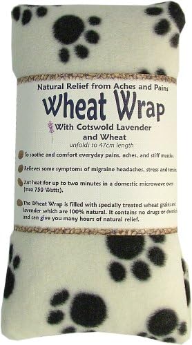 Vagabond Bags Wheat Wrap in Cream Paw Fleece with Cotswold Lavender and Wheat