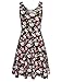 TAM Ware Womens Casual Fit and Flare Floral Sleeveless Dress