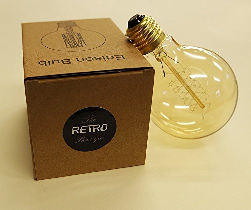 Vintage Edison Light Bulb 60w - Squirrel Cage Globe 80mm E27 ES Dimmable - The Retro Boutique ® - Image 8