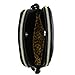 Double Zip Half Moon Crossbody Bag Black