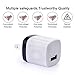 Wall Charger, Kakaly 3-Pack Universal Home Travel USB 1 Amp Wall Charger AC Power Charging Adapter Plug for iPhone 7/6/6S Plus, 4, 5S Samsung Galaxy, HTC, LG, Huawei, Google Nexus, and Android Phones