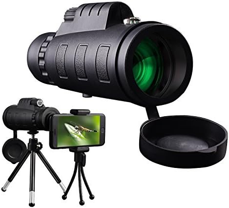 12x50 High Power Monocular BAK4 Prism Professional Telescope with Phone Holder and Tripod/Clear and Bright/For Bird Watching/Wildlife/Hiking/Surveillance/Camping