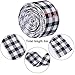 URATOT White and Black Plaid Burlap Ribbon Gingham Christmas Wrapping Ribbon Wired Plaid Ribbon for Crafts Decoration, Floral Bows Craft, 236 by 1.96 Inches