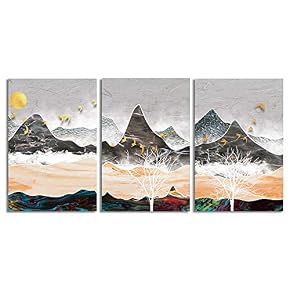 NWT Canvas Wall Art Abstract Chinese Landscape Painting...