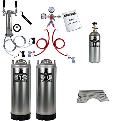 Buy HomeBrewStuff Ultimate Double Tower Keg Kit With 2 New Kegs, Pro