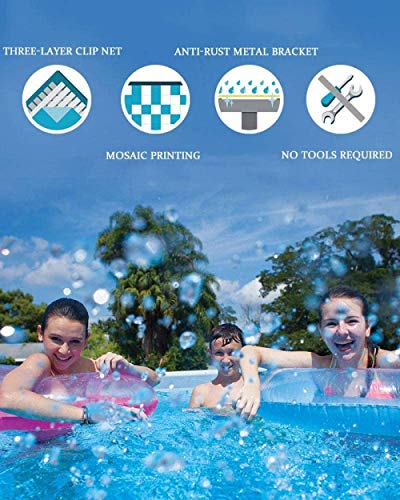 JWCN 13ft X 79ft X 39in Rechteckiger Rahmen Swimmingpool Set mit Pumpenfamilien Großes Planschbecken Privater Pool Sommerwasserspielpool Uptodate – Bild 4